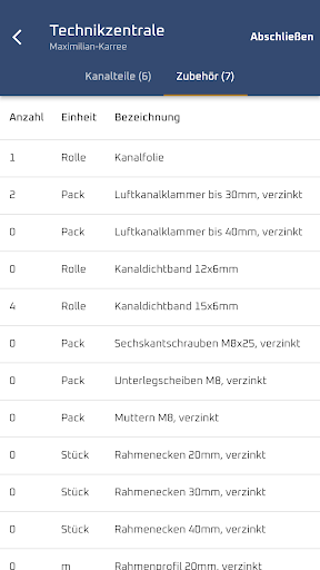 Digitales Lüftungsaufmaß Screen 3
