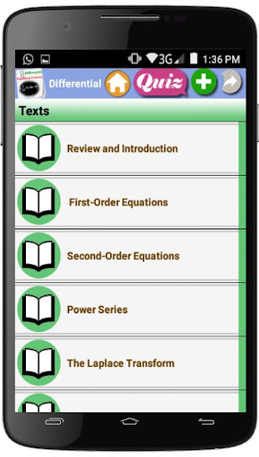Android application Differential Equations Course screenshort