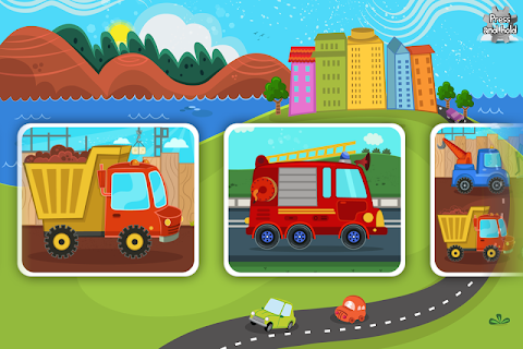 子供の自動車、トラック、建設車両 – 幼児向けパズルのおすすめ画像4