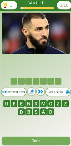 Football Words Quiz Screen 3