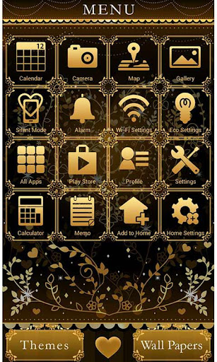 Heart Theme-Golden Vines- Screen 3