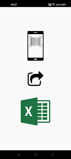 Android application Easy Barcode to Excel screenshort