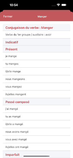 Aperçu de l'application