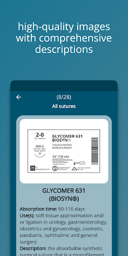 Android application Surgical Suture Material screenshort