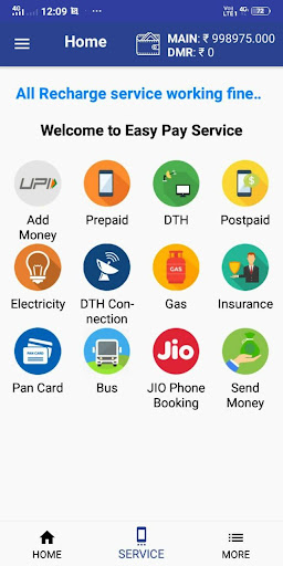 Easy Pay Service, UPI Add Money
