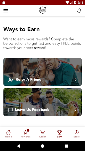 La Coop Cafe Rewards Screen 3