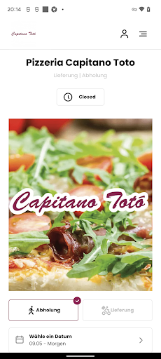 Android application Pizzeria Capitano Toto screenshort