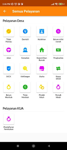 Android application emasDESA screenshort