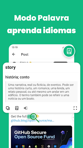 Screenshot de Tradução Instantânea na Tela