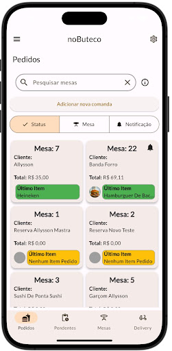 Android application nobuteco Empresa screenshort
