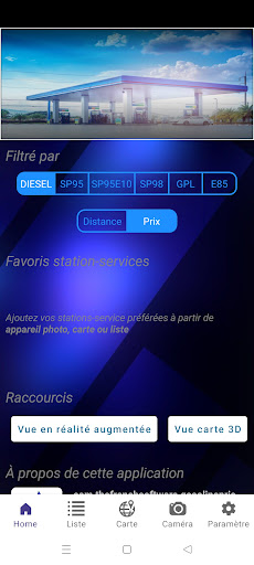 Android application Meilleurs prix de l'essence screenshort