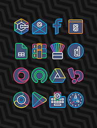 Garis Dark - Lines Icon Pack