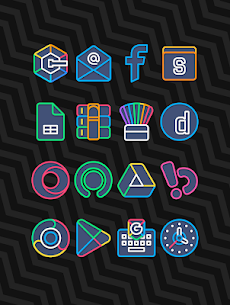 Garis Dark Lines Icon Pack v58 MOD APK (Patch Unlocked) 4