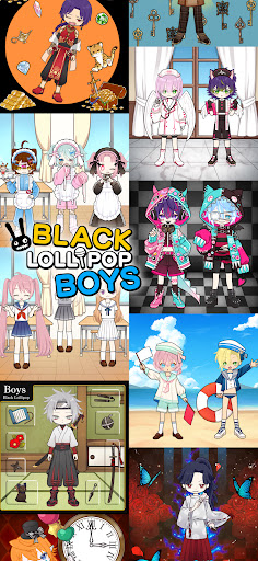Android application Black Lollipop Boys -Dress-up screenshort