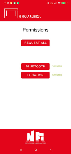 Pergola Control Screen 2