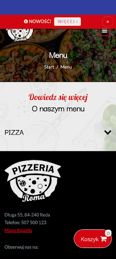 Android application Pizzeria Roma - Starzyno screenshort