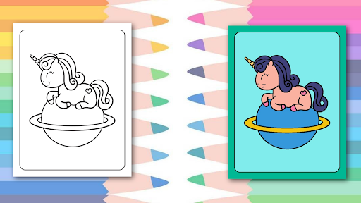 Unicorn Kawaii Coloring Pages