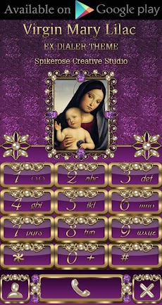 Virgin Mary Lilac Go SMS themeのおすすめ画像4