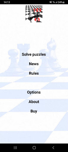 Android application Find Mate in 1,2,3,4,5 Moves screenshort