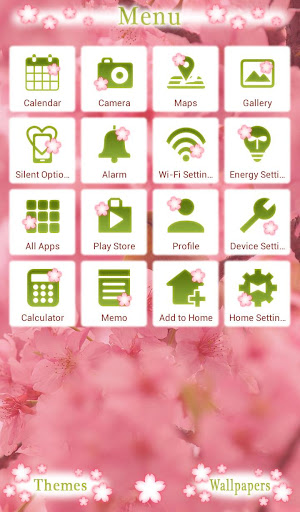 Bird & Cherry Blossoms Theme Screen 2