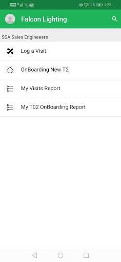 Android application Falcon Lighting screenshort