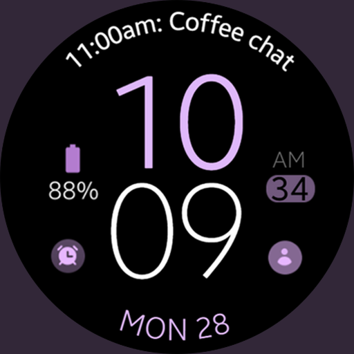 Simple Purple watch face logo