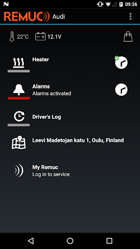 Android application REMUC screenshort
