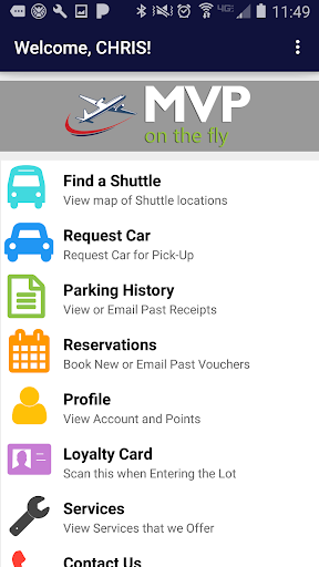 Android application MVP Parking screenshort