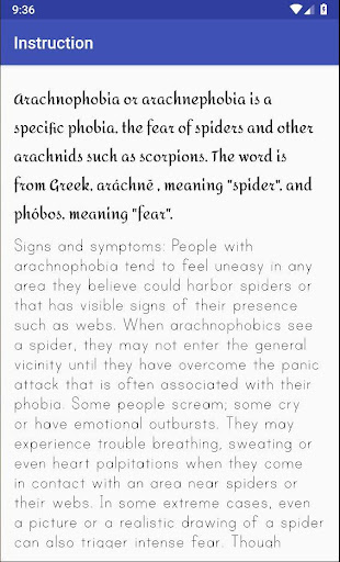 Get Over Arachnophobia (The fe Screen 2