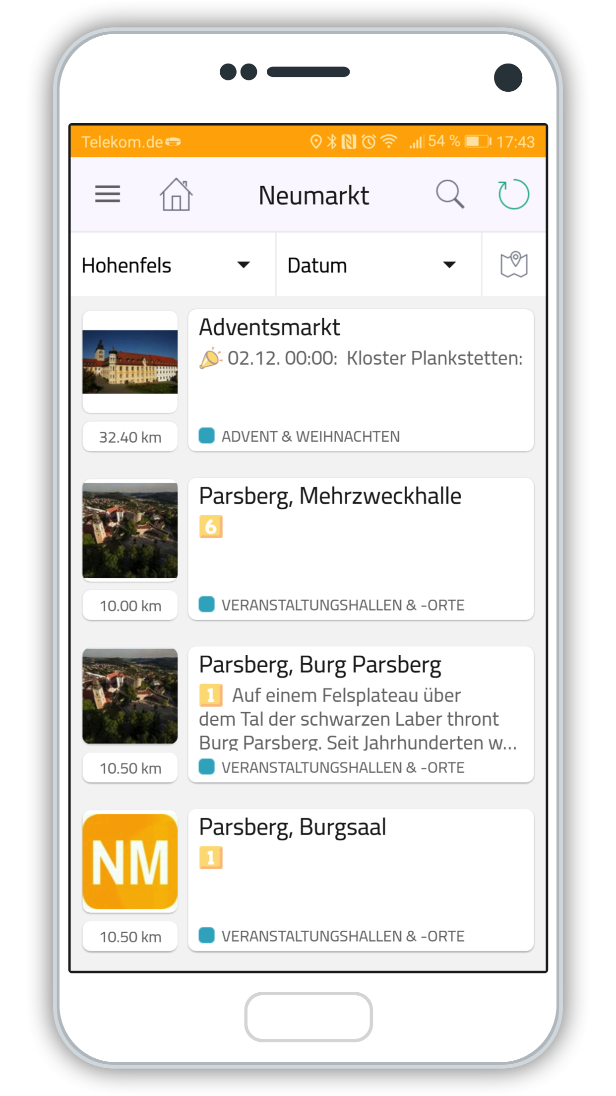 Android application Neumarkt Regional screenshort