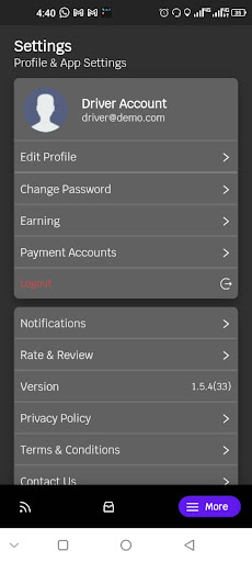 LinkIt driver Screen 2