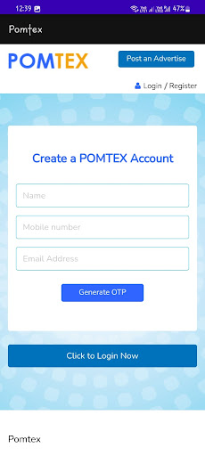 Android application Pomtex screenshort