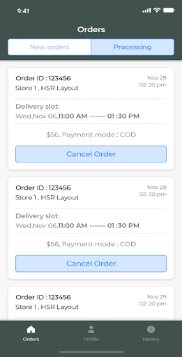 Android application Grocery Sass Vendor App screenshort