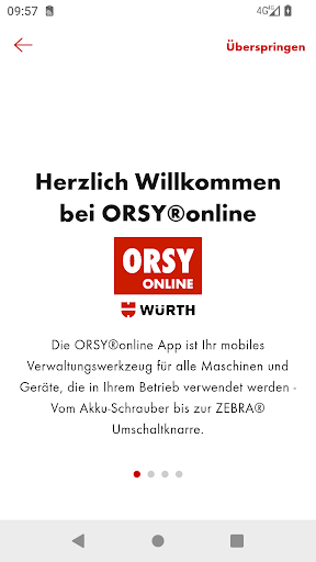Android application ORSYonline screenshort
