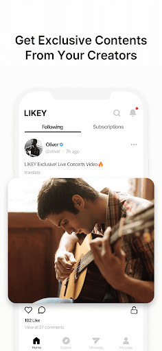 Likey - Interact with creators Screen 2