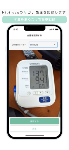 Hibireco（ヒビレコ）- 血圧計の結果を読み取って記録 Screen 3
