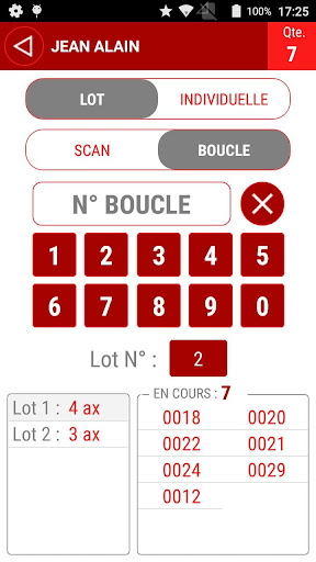 Gicab Entrée/Sortie Screen 3