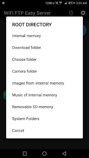 Android application Navegati FTP screenshort