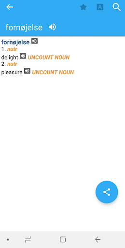 Android application English-Danish Dictionary screenshort