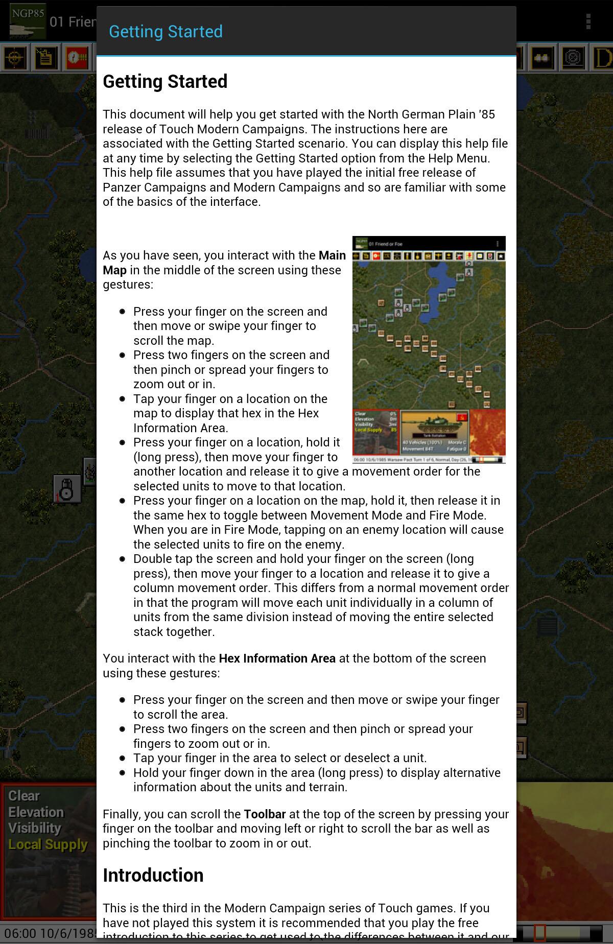 Android application Modern Campaigns- NG Plain '85 screenshort
