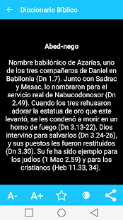 Spanish Bible Dictionary Screenshot