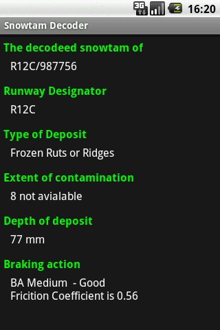 Snowtam Decoder Screen 2