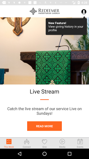 Android application Redeemer San Antonio screenshort