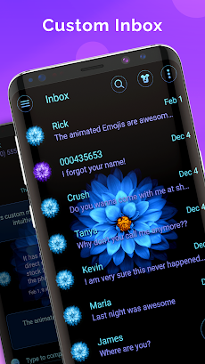Blue Blossoms SMS Themeのおすすめ画像1