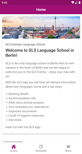 Android application GLS Language School screenshort