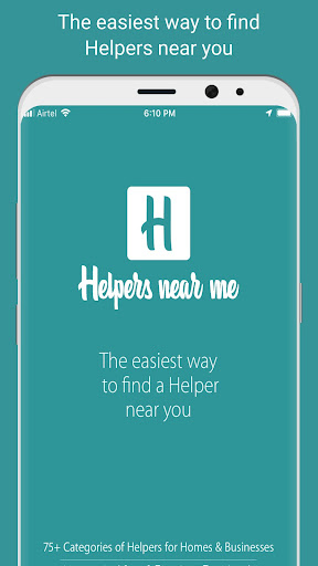 Android application Helpers Near Me - Find & Hire screenshort