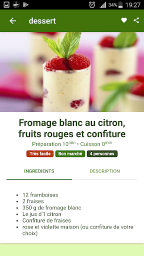Recettes Régime