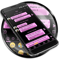 SMS Messages Metallic Pink Theme