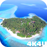 4K Maldives Paradise Drone Live Wallpapers icon