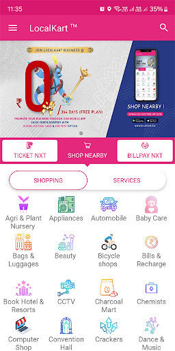 Android application LocalKart - Shop Nearby screenshort